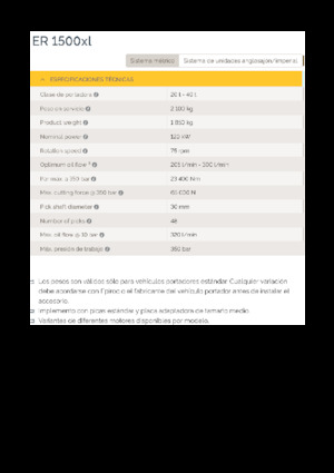 Teste portafresa (idrauliche) montabili Epiroc ER 1500xl