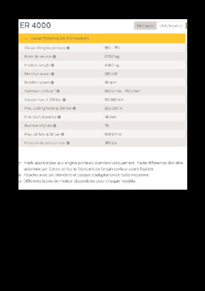 Teste portafresa (idrauliche) montabili Epiroc ER 4000