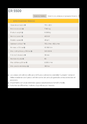 Teste portafresa (idrauliche) montabili Epiroc ER 5500