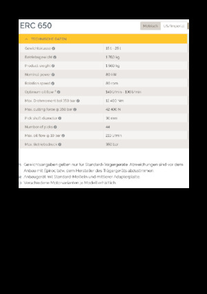 Teste portafresa (idrauliche) montabili Epiroc ERC 650