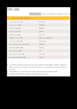 Teste portafresa (idrauliche) montabili Epiroc ERC 650
