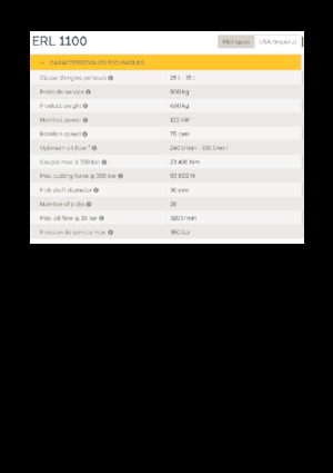 Teste portafresa (idrauliche) montabili Epiroc ERL 1100