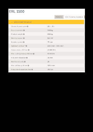 Teste portafresa (idrauliche) montabili Epiroc ERL 1100