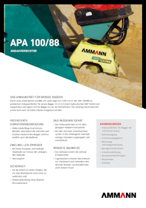 Piastre vibranti montabili Ammann APA 10088