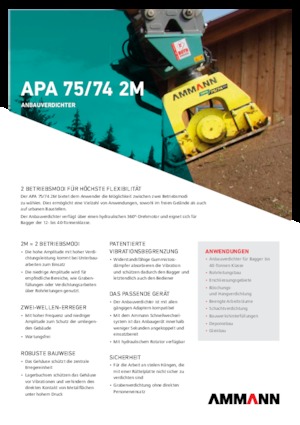 Piastre vibranti montabili Ammann APA 7574 2M