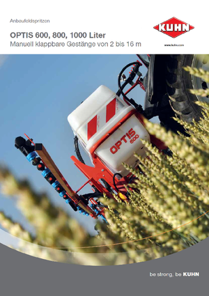 Irroratrice con barra montabile Kuhn Optis 1000