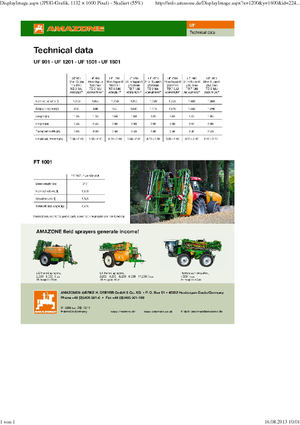 Irroratrice con barra montabile Amazone UF 1801 (18)