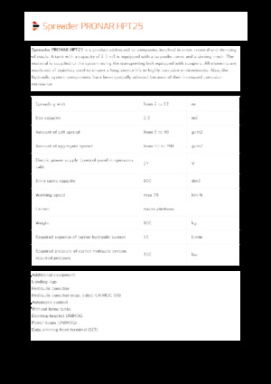 Spanditrici applicabili Pronar HPT 25