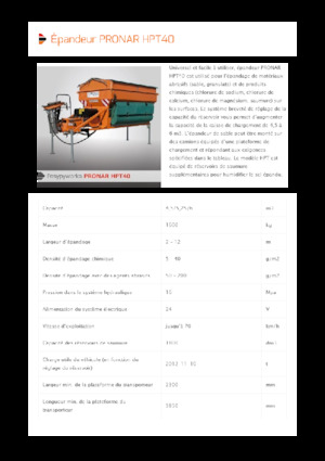 Spanditrici applicabili Pronar HPT 40 