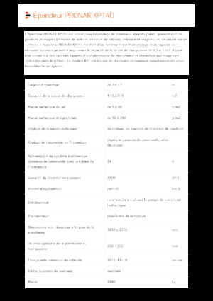 Spanditrici applicabili Pronar KPT 40 