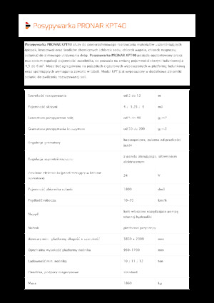 Spanditrici applicabili Pronar KPT 40 