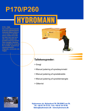 Spanditrici applicabili Hydromann P 260