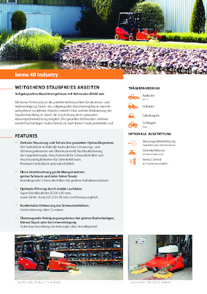 Spazzatrici stradali frontali Bema 40 Industry 1250