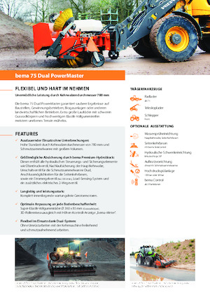 Spazzatrici stradali frontali Bema 75 Dual 2600