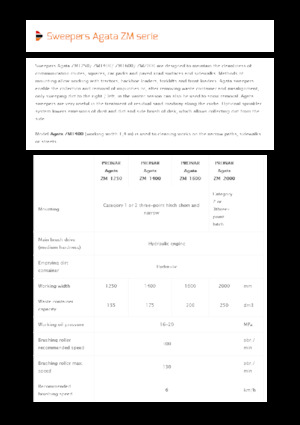 Spazzatrici stradali frontali Pronar Agata ZM 2000