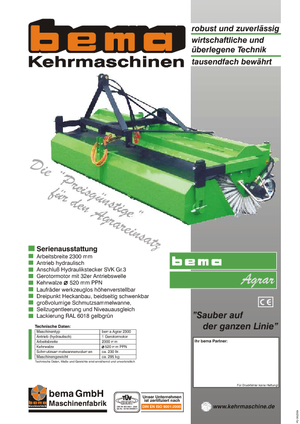 Spazzatrici stradali frontali Bema Agrar 2300