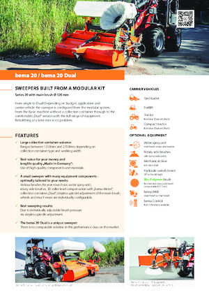 Spazzatrici stradali frontali Bema bema 20 Dual