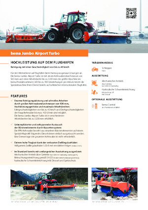 Spazzatrici stradali frontali Bema bema Jumbo Airport Turbo