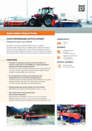 Spazzatrici stradali frontali Bema bema Jumbo Airport Turbo