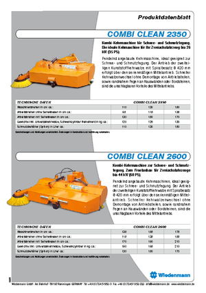Spazzatrici stradali frontali Wiedenmann CombiClean 2600