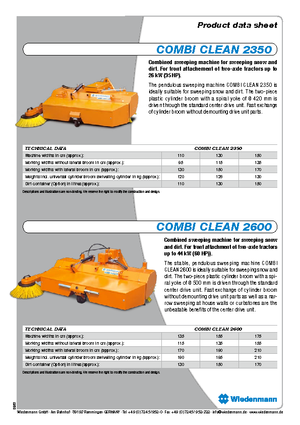 Spazzatrici stradali frontali Wiedenmann CombiClean 2600