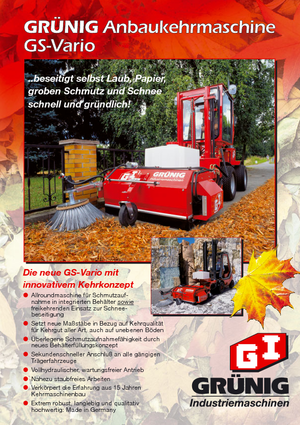 Spazzatrici stradali frontali Grünig GS-Vario 1500 Jumbo