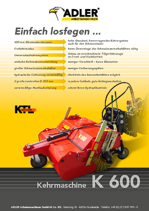 Spazzatrici stradali frontali Adler K 600-210