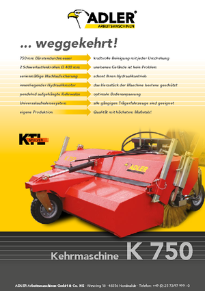 Spazzatrici stradali frontali Adler K 750-270