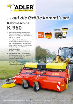 Spazzatrici stradali frontali Adler K 950-360