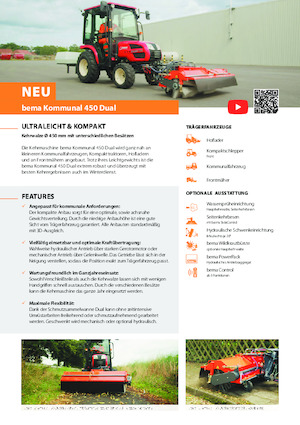 Spazzatrici stradali frontali Bema Kommunal 450 Dual 1250