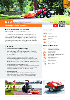 Spazzatrici stradali frontali Bema Kommunal 580 Dual 1850