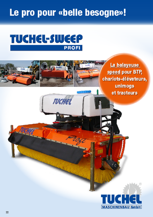 Spazzatrici stradali frontali Tuchel Profi 180 Ø 600