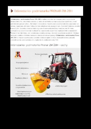 Spazzatrici stradali frontali Pronar ZM 28H