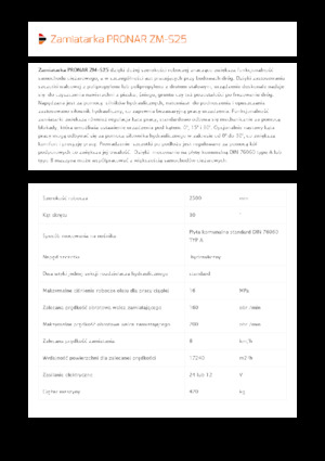 Spazzatrici stradali frontali Pronar ZM-S 25