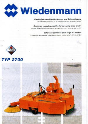 Spazzatrici stradali frontali Wiedenmann 2700