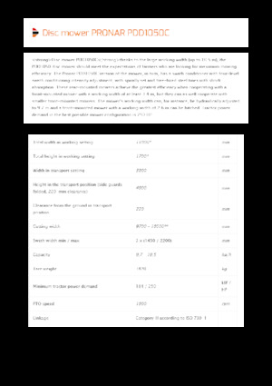 Combinazioni di falciatrici disco con condizionatore Pronar PDD 1050C