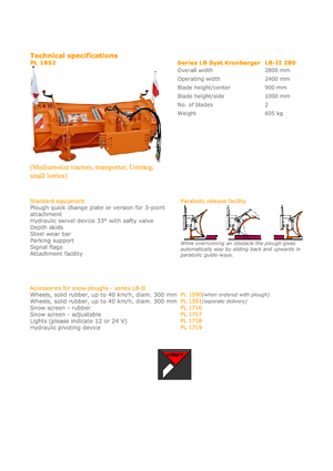 Spazzaneve plurivomeri Hydrac LB II 280 C