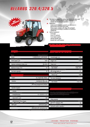 Trattori per uso municipale Belarus 320.4