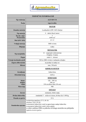 Trattori per uso municipale AGT AGT 835 T
