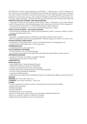 Trattori per uso municipale AGT AGT 835 T