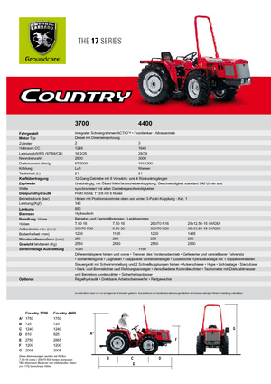 Trattori per uso municipale Carraro Country 3700