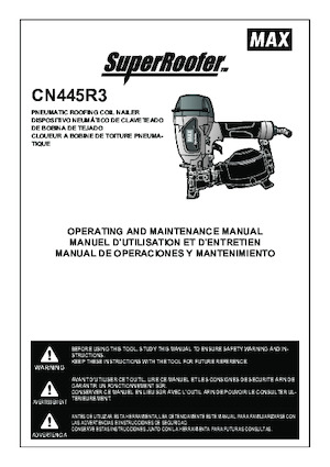 Sparachiodi e Graffettatrici MAX USA CORP. CN445R3