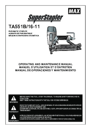 Sparachiodi e Graffettatrici MAX USA CORP. TA551B/16-11