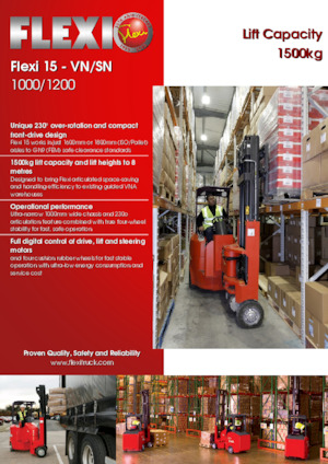Carrelli elevatori per corsie strette VNA Flexi 15SN