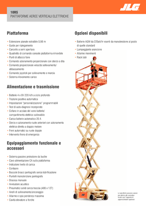 Piattaforme aeree verticali a pantografo su ruote JLG 10RS