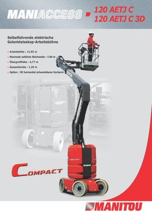 Piattaforme aeree articolate gommate Manitou 120 AETJ C