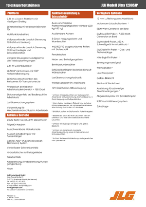 Piattaforme aeree telescopiche gommate JLG 1200SJP