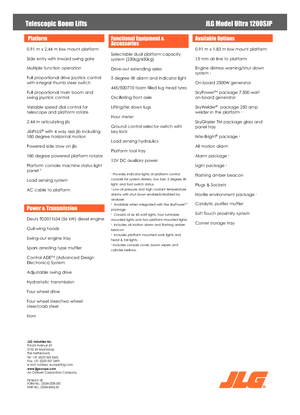 Piattaforme aeree telescopiche gommate JLG 1200SJP