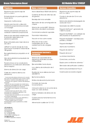 Piattaforme aeree telescopiche gommate JLG 1200SJP