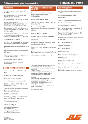 Piattaforme aeree telescopiche gommate JLG 1200SJP